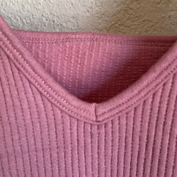 Aura Stretch Bodysuit - Ribbed Pink - Picture 3 of 6